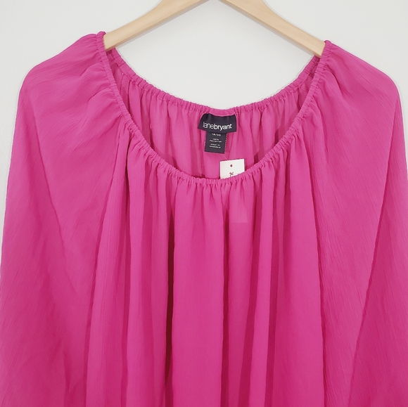 NWT Lane Bryant pink flowy top size 18 / 20 - Picture 3 of 6